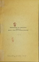 view Bibliography of variolation / Compiled by Arnold C. Klebs.