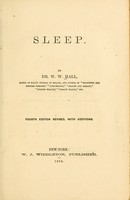 view Sleep / By Dr. W.W. Hall.