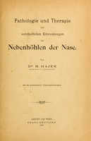 view Pathologie und Therapie der entzündlichen Erkrankungen der Nebenhöhlen der Nase.