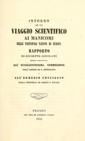 view Intorno ad un viaggio scientifico ai manicomj delle principali nazioni di Europa : rapporto / di Giuseppe Girolami.