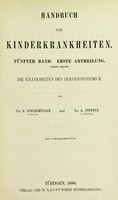 view Handbuch der Kinderkrankheiten / hrsg. von C. Gerhardt.