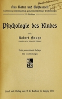 view Psychologie des Kindes / von Robert Gaupp.