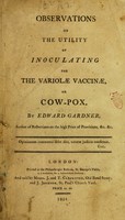 view Observations on the utility of inoculating for the variolae vaccinae, or cow-pox.