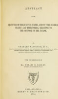 view Abstract of the statutes of the United States and of the several states and territories, relating to the custody of the insane / By Charles F. Folsom, with the assistance of Hollis R. Bailey.