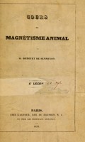 view Cours de magnétisme animal.