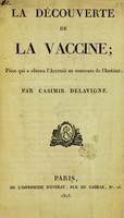 view La Découverte de la vaccine : piéce qui a obtenu l'accessit au concours de l'Institut.