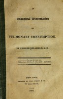 view An inaugural dissertation on pulmonary consumption.