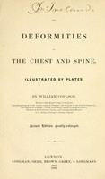 view On deformities of the chest and spine / by William Coulson.