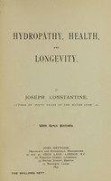 view Hydropathy, health and longevity.