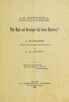 view Anaesthesia : who made and developed this great discovery.