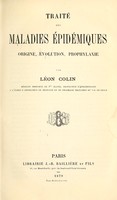 view Traité des maladies épidémiques : origine, évolution, prophylaxie.