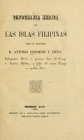 view Topographia médica de las islas Filipinas.