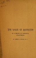 view The value of hypnotism as a means of surgical anaesthesia.