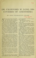 view Dr. Crawford W. Long, discoverer of anesthesia / by Rosa Pendleton Chiles.