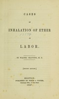 view Cases of inhalation of ether in labor.