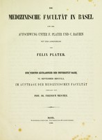 view Demographie und Epidemiologie der Stadt Basel während der letzten drei Jahrhunderte, 1601-1900 / von Albrecht Burckhardt.