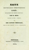 view Eaux minérales sulfureuses de Molitg : département des Pyrénées-orientales ... / avec une notice médicale par Paul Massot.