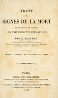 view Traité des signes de la mort et des moyens de prévenir les enterrements prématurés.