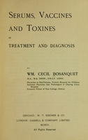 view Serums, vaccines and toxines in treatment and diagnosis.