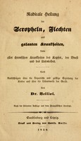 view Radicale Heilung der Scropheln, Flechten, und galanten Krankheiten : sowie aller chronischen Krankheiten des Kopfes, der Brust und des Unterleibes.  Nebst Ratschlägen über die körperliche und geistige Erziehung der Kinder und über die Lebensweise der Greise.  Nach der 7. Aufl. aus dem Französischen übers.