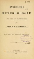 view Hygienische Meteorologie für Ärzte und Naturforscher.