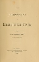 view The therapeutics of intermittent fever.