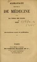 view Almanach général de médecine pour la ville de Paris : Dix-huitième année.