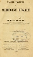 view Manuel pratique de mecine lale / par M. Henri Bayard.