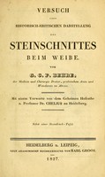 view Versuch einer historisch-kritischen Darstellung des Steinschnittes beim Weibe / von G.C.F. Behre.