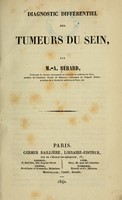 view Diagnostic différentiel des tumeurs du sein / par M.-A. Bérard.