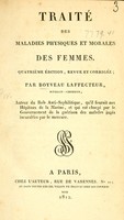 view Traité des maladies physiques et morales des femmes.