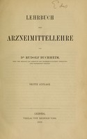 view Lehrbuch der Arzneimittellehre / von Rudolf Buchheim.