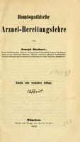 view Homöopathische Arznei-Bereitungslehre / von Joseph Buchner.