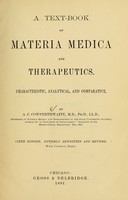 view A text-book of materia medica and therapeutics : characteristic, analytical, and comparative / by A.C. Cowperthwaite.