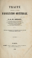 view Traitthrique et pratique d'auscultation obstricale / par J.-A.-H. Depaul.