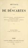 view Oeuvres choisies de Descartes / René Descartes.