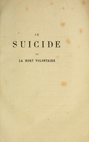 view Le suicide ou la mort volontaire.