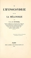 view De l'hypocondrie et de la mancolie / par V. L. E. Duvivier.