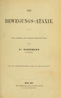 view Die Bewegungs-Ataxie : nach fremden und eigenen Beobachtungen / von Dr. Eisenmann.