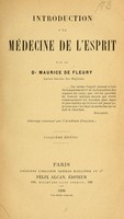 view Introduction à la médecine de l'esprit / Par le Dr. Maurice de Fleury.