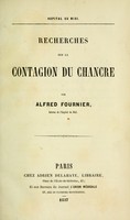 view Recherches sur la contagion du chancre / par Alfred Fournier.