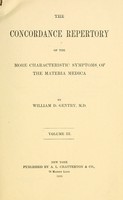 view The concordance repertory of the more characteristic symptoms of the materia medica / by William D. Gentry.