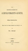 view Das homöopathische Aehnlichkeitsgesetz : Offenes Sendschreiben an Herrn. Prof. Dr. Justus, Freiherrn von Liebig etc. etc. / von Dr. v. Grauvogl.