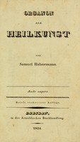 view Organon der Heilkunst / von Samuel Hahnemann.