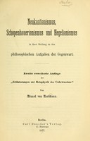 view Neukantianismus, Schopenhauerianismus und Hegelianismus in ihrer Stellung zu den philosophischen Aufgaben der Gegenwart / von Eduard von Hartmann.