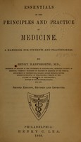 view Essentials of the principles and practice of medicine : a handbook for students and practitioners / by Henry Hartshorne.