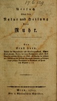 view Versuch über die Natur und Heilung der Ruhr / von Ernst Horn.