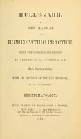 view Hull's Jahr : a new manual of homoeopathic practice.