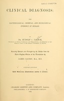 view Clinical diagnosis : the bacteriological, chemical, and microscopical evidence of disease / by Rudolf v. Jaksch.