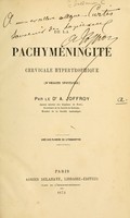 view De la pachyméningite cervicale hypertrophique (d'origine spontanée) / par A. Joffroy.